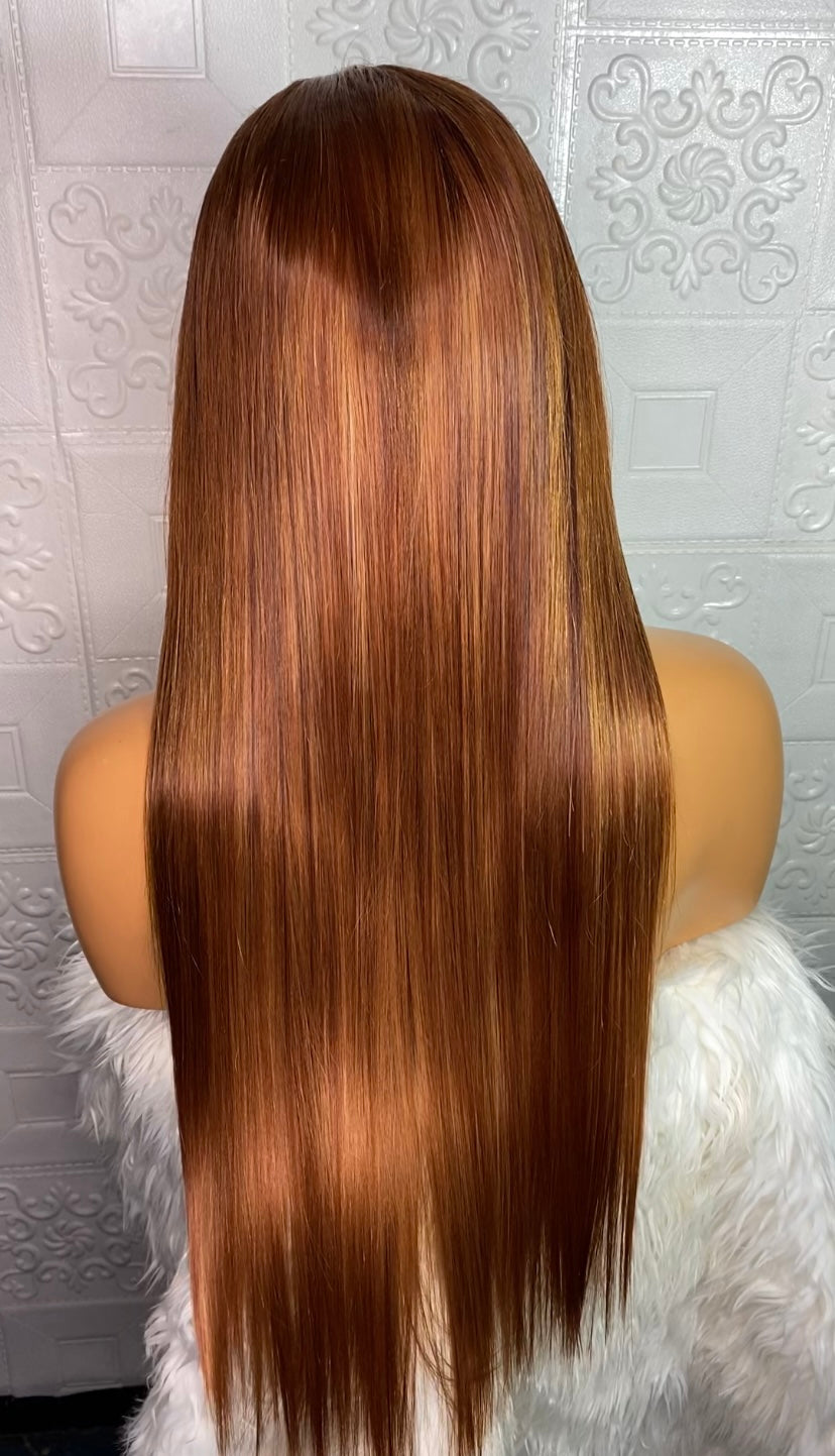 Signature bone straight(ginger/cinnamon color)