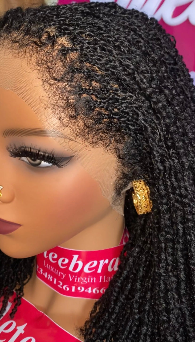 Nubian micro twist braid wig(black) 12 inches
