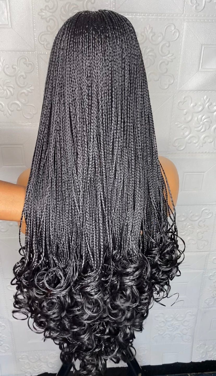 Premium French curly wig(black)
