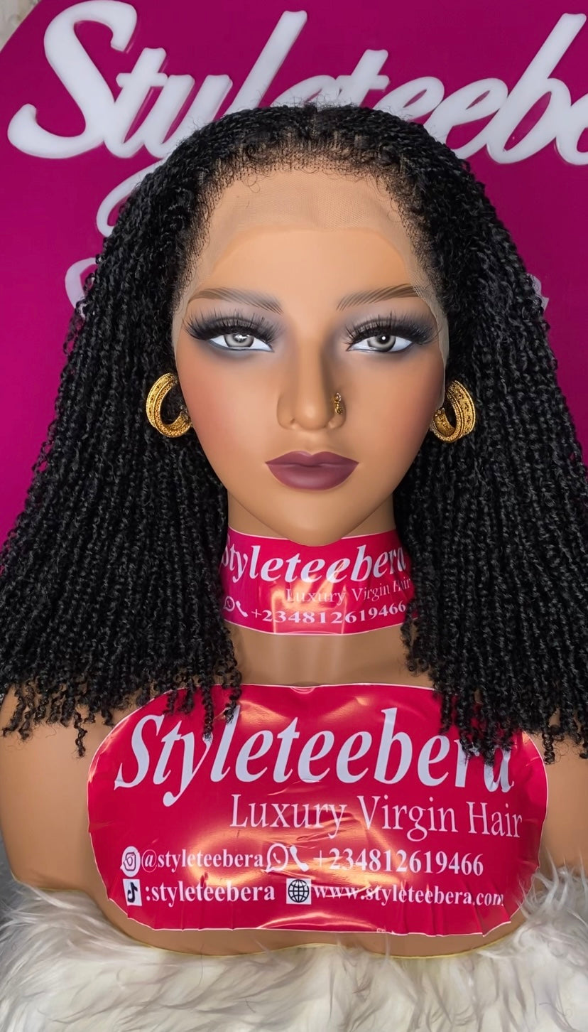 Nubian micro twist braid wig(black) 12 inches