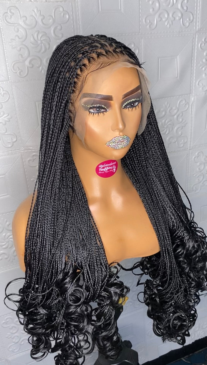 Premium French curly wig(black)