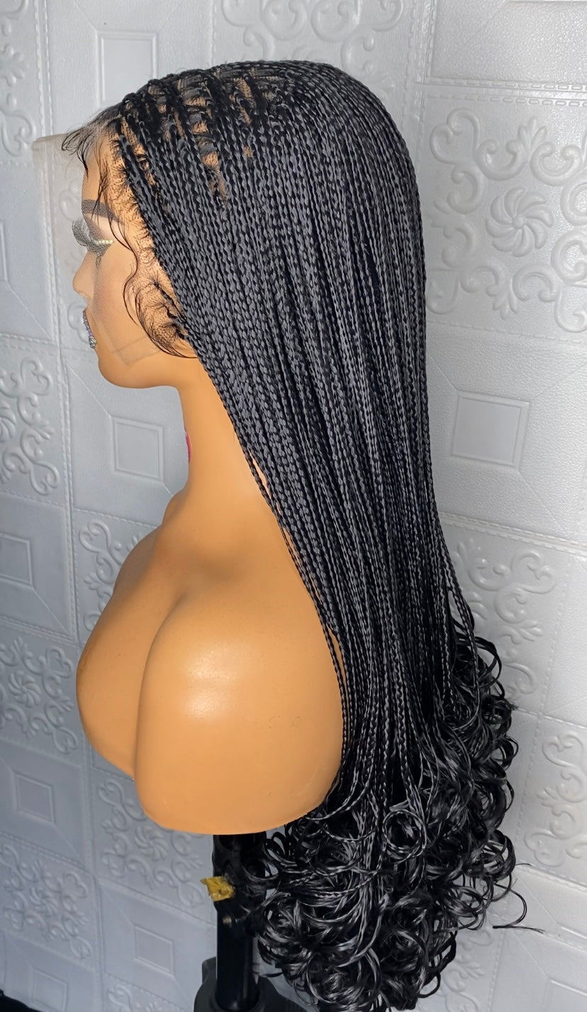 Premium French curly wig(black)