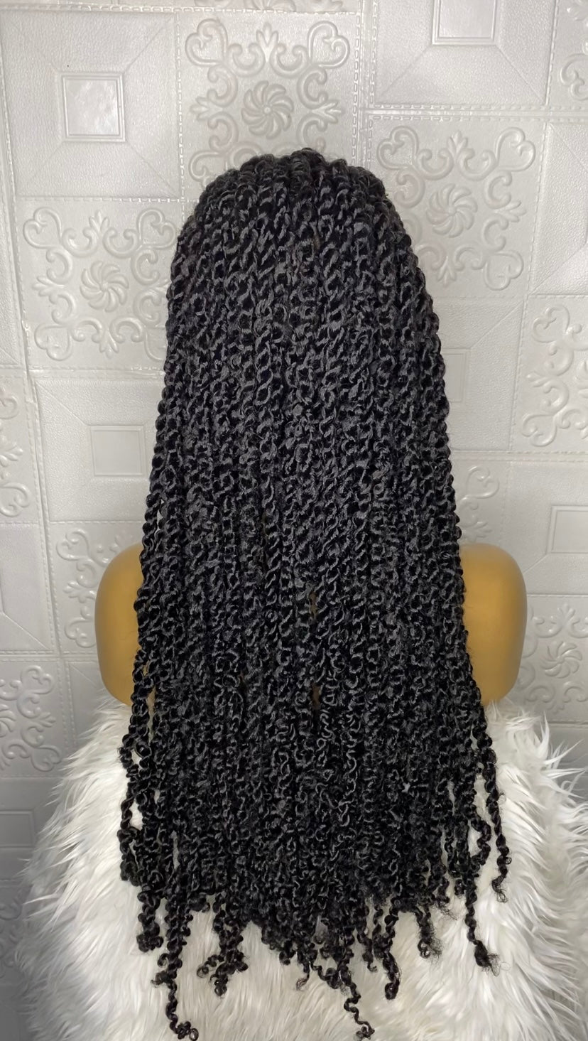 Chunky spring twist cornrows