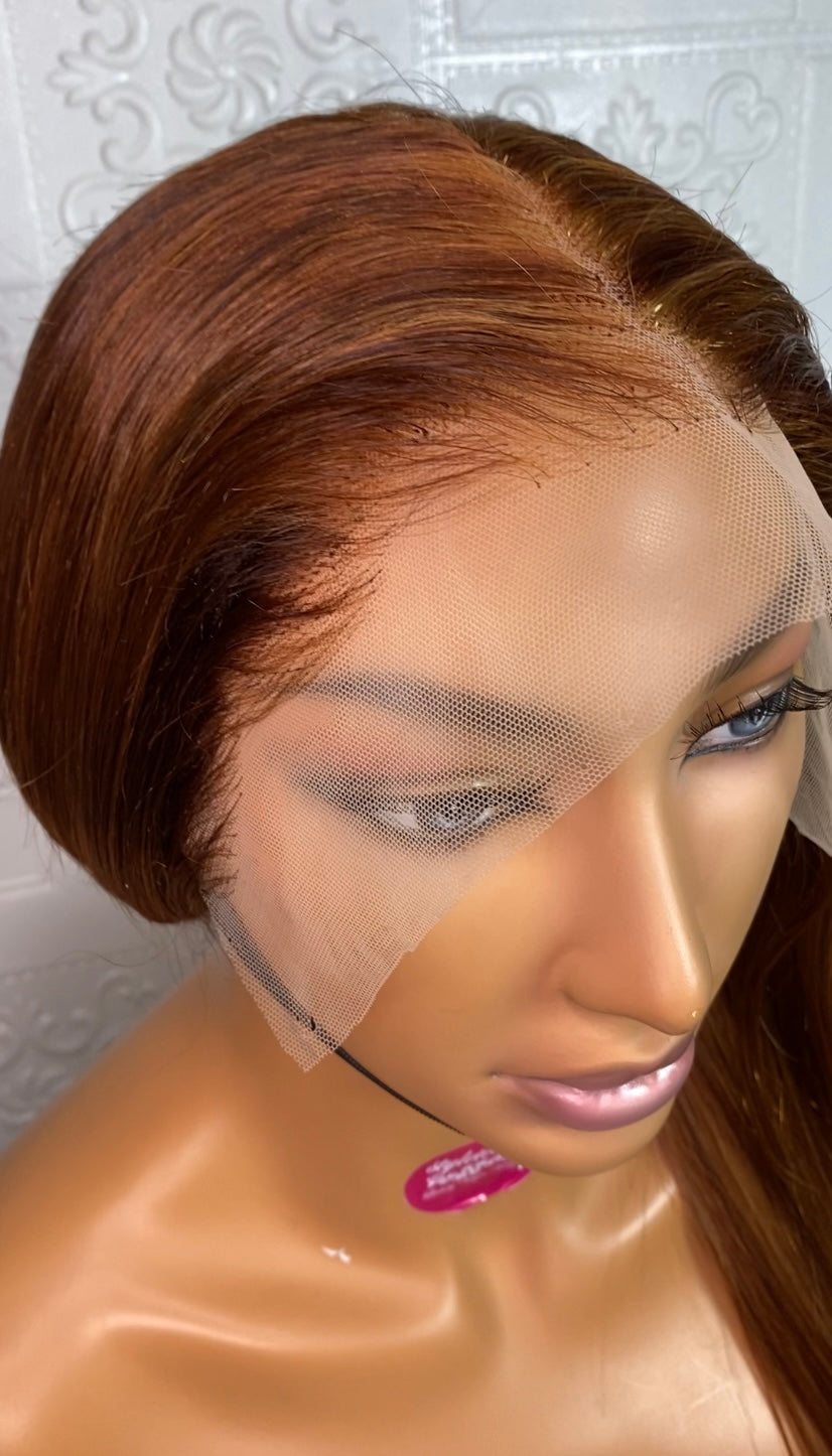 Signature bone straight(ginger/cinnamon color)