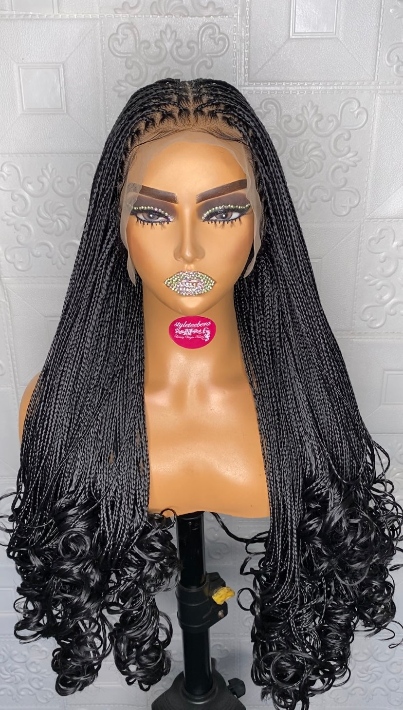 Premium French curly wig(black)