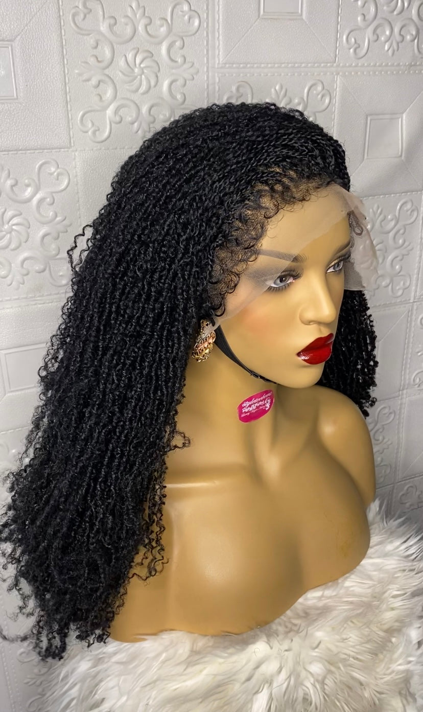 Nubian micro twist braid wig(black) 24 inches