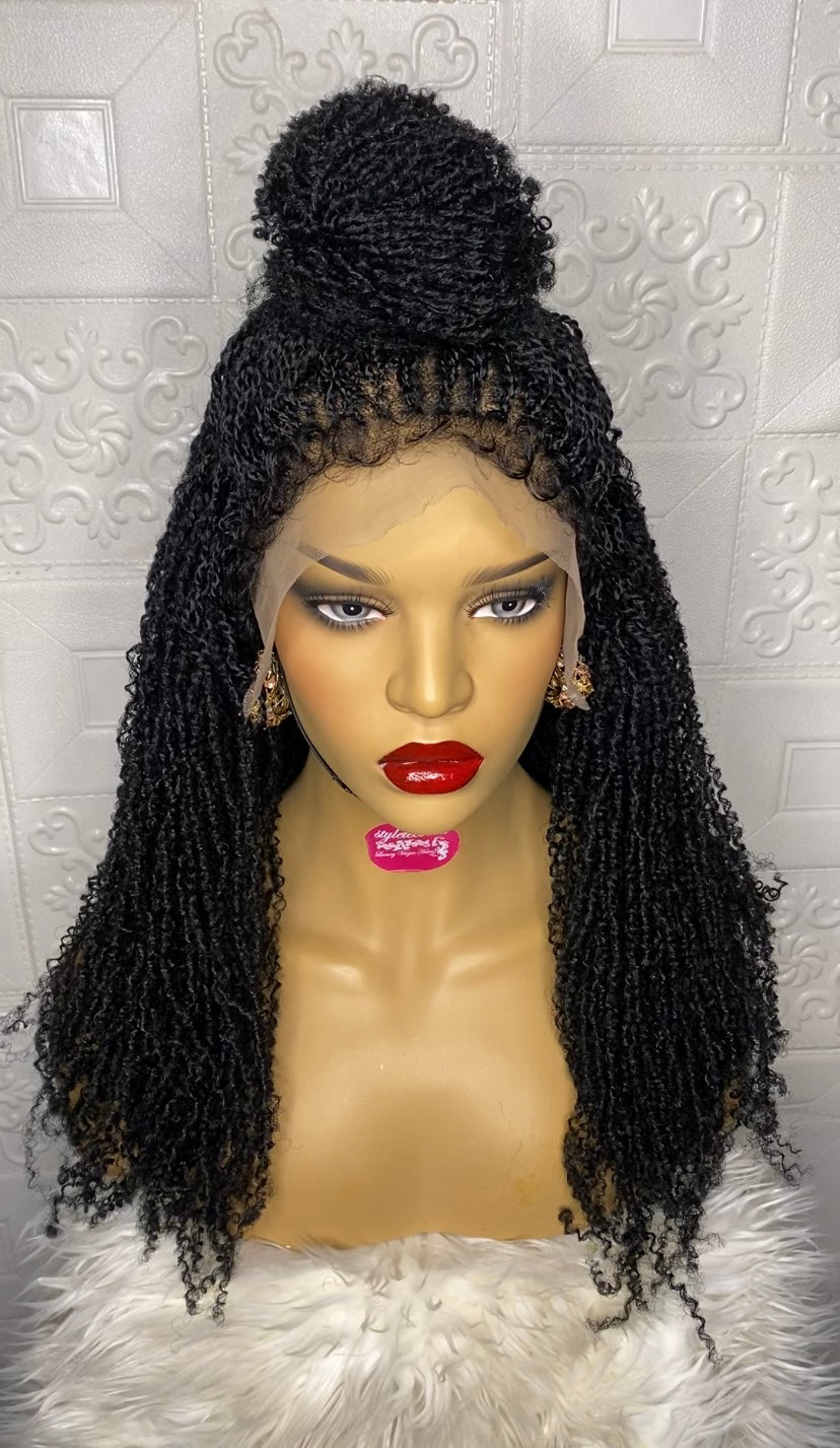 Nubian micro twist braid wig(black) 24 inches