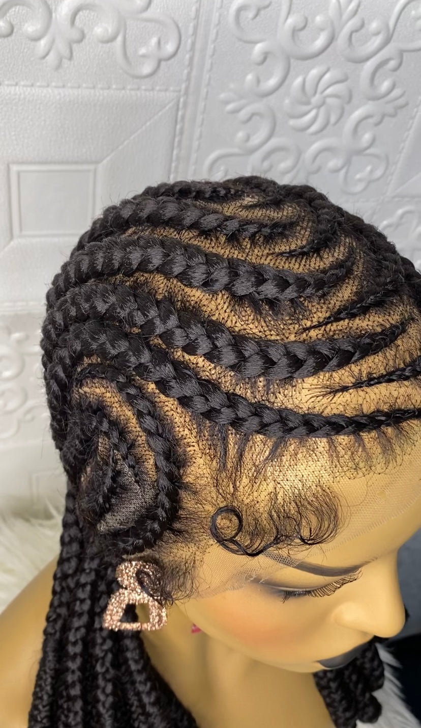 Soft Ladi glue-less braid(full lace) wig