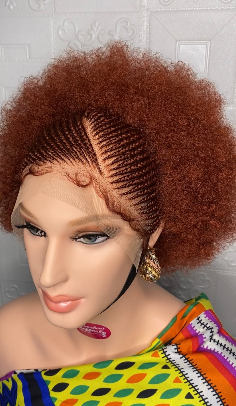 Afro pop(Auburn) braid wig