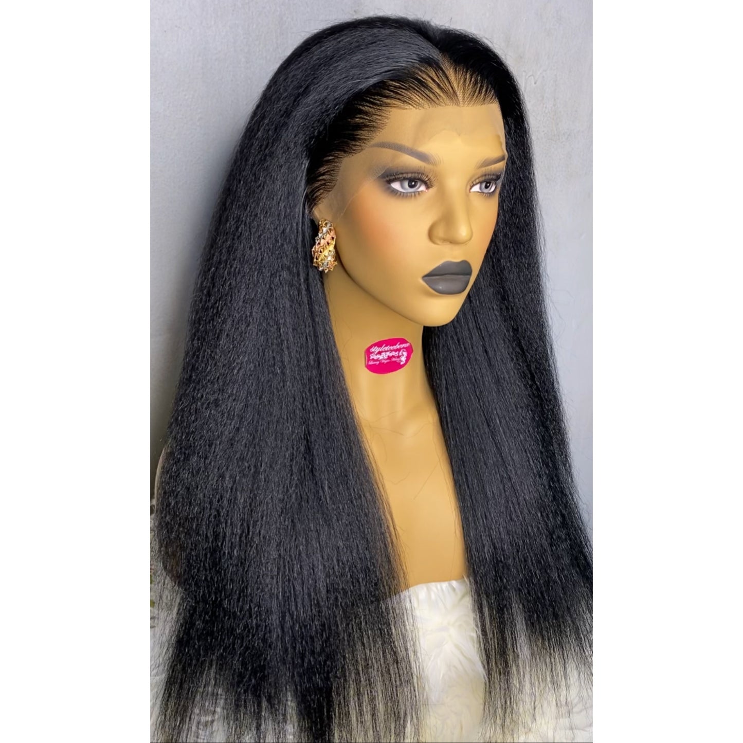 Havanah natural kinky straight wig(Jet black)
