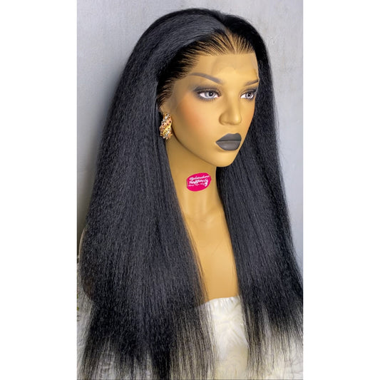 Havanah natural kinky straight wig(Jet black)