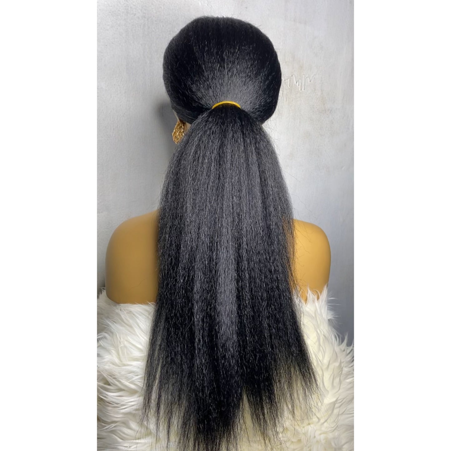 Havanah natural kinky straight wig(Jet black)