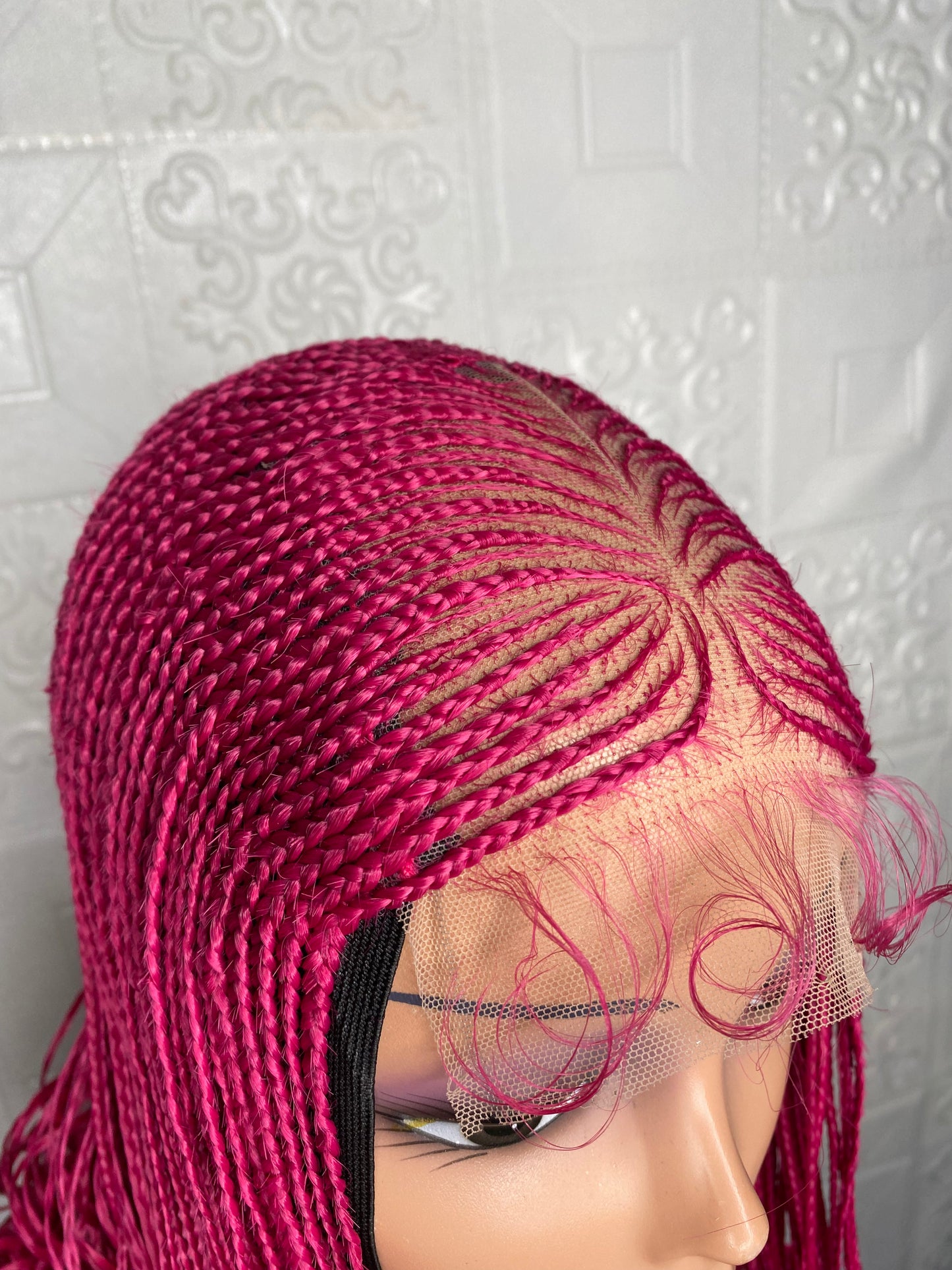 Rose pink Lexia curly kiddies wig