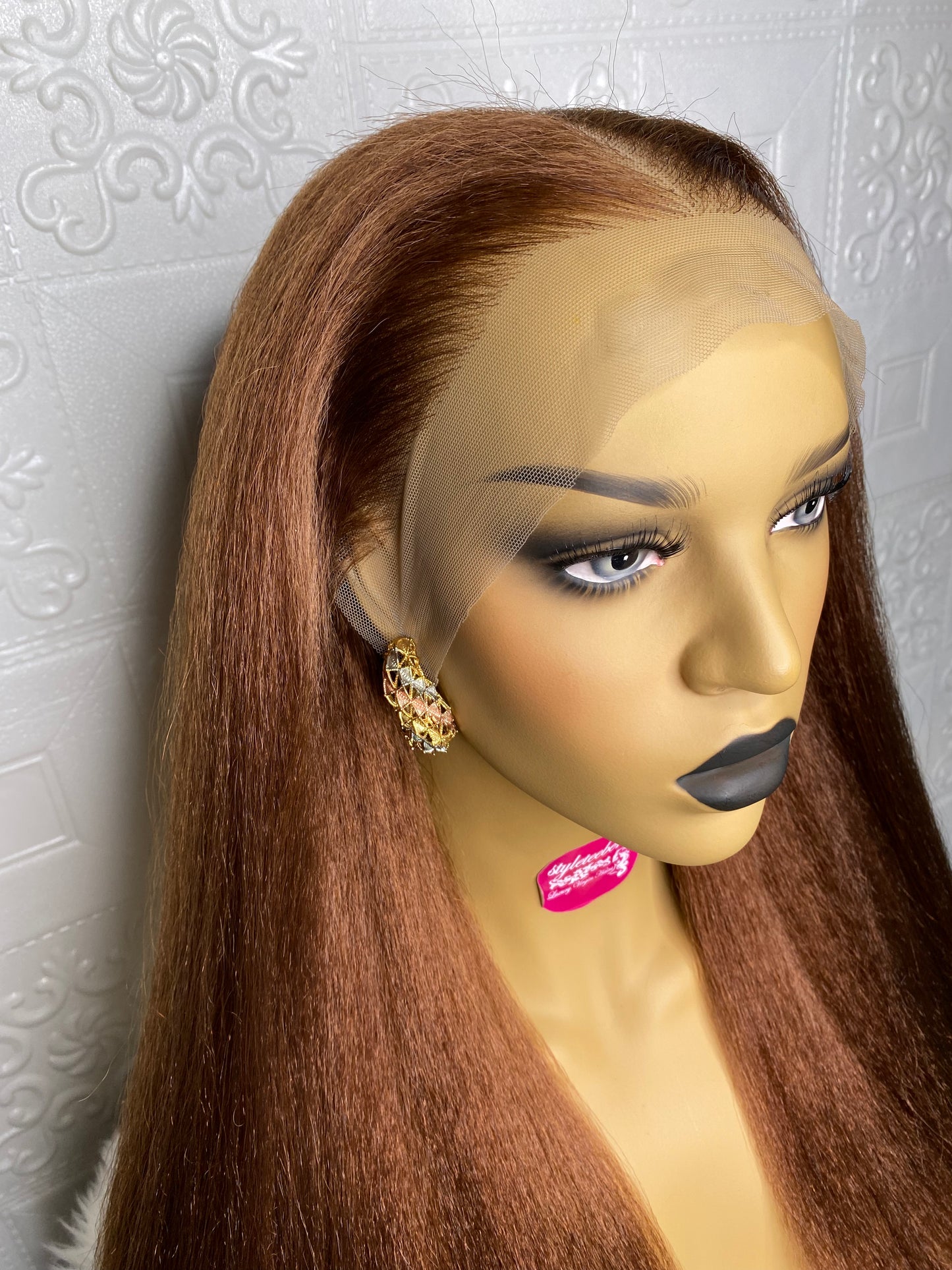 Havanah kinky straight wig(honey brown)