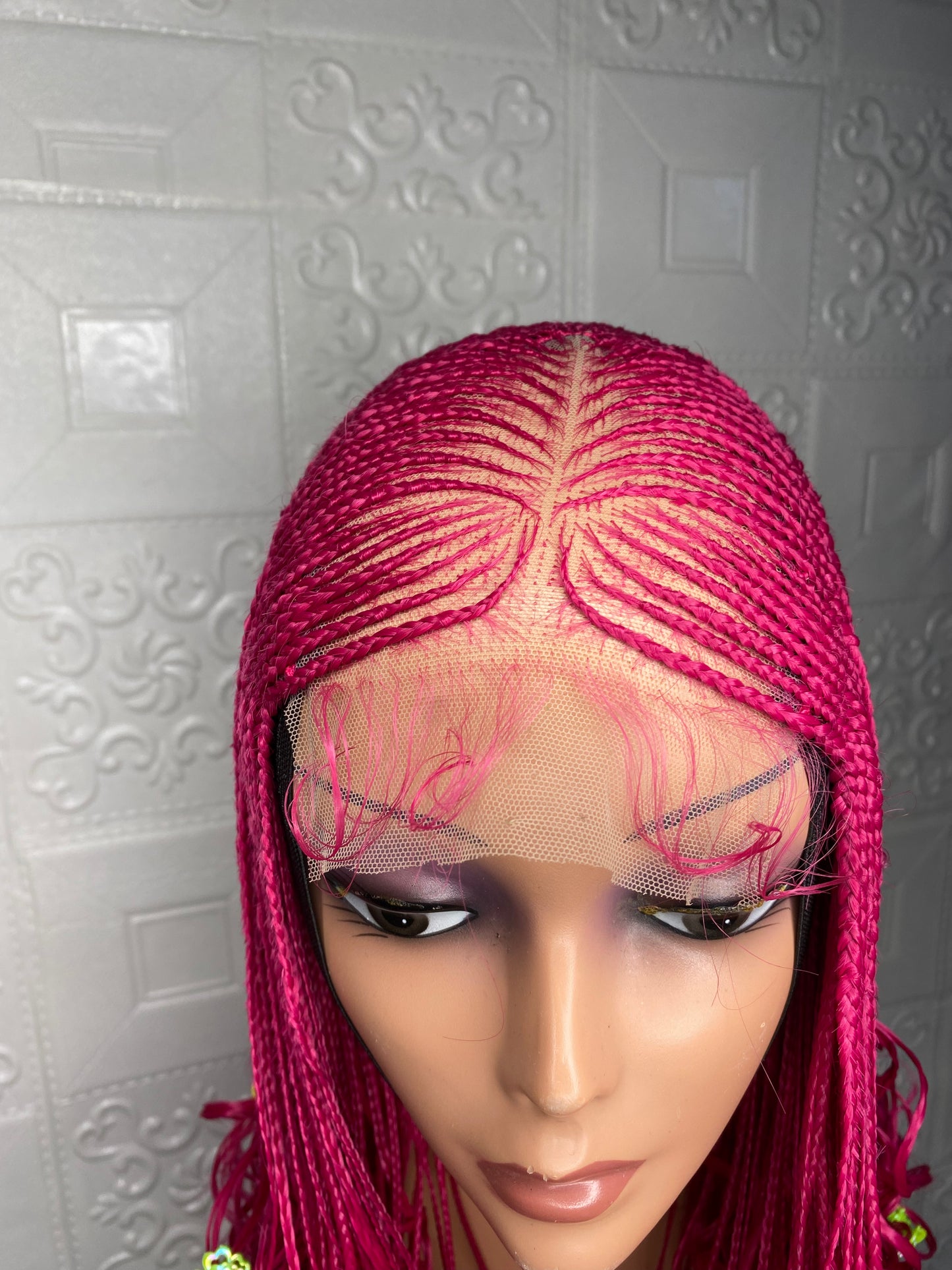 Rose pink Lexia curly kiddies wig