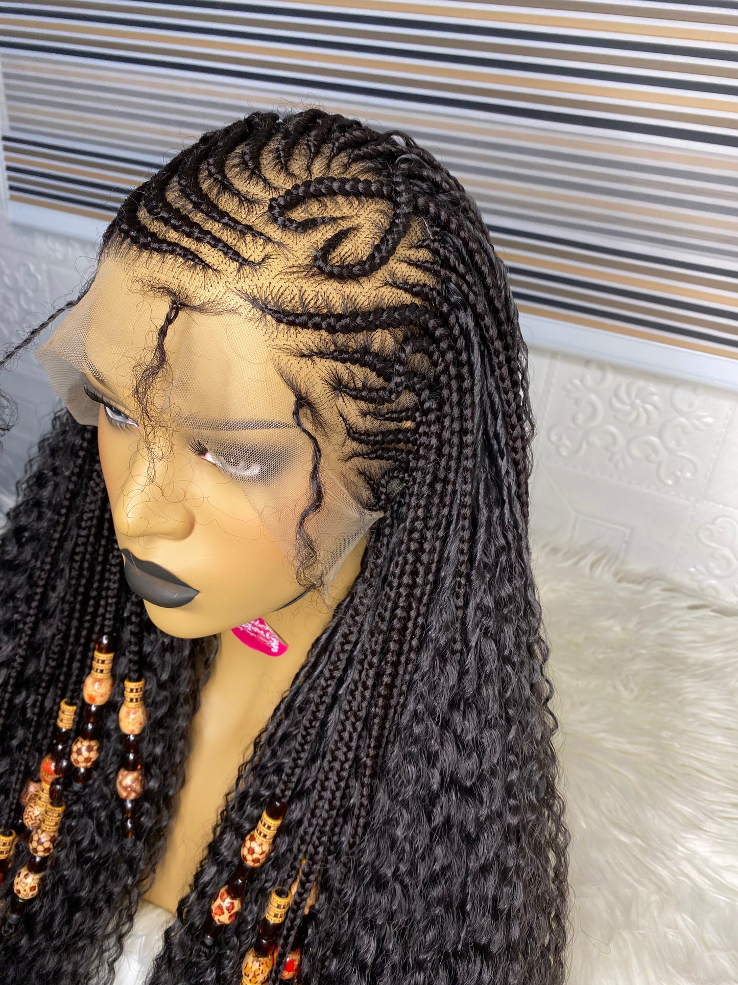 IND cornrow wig #1B