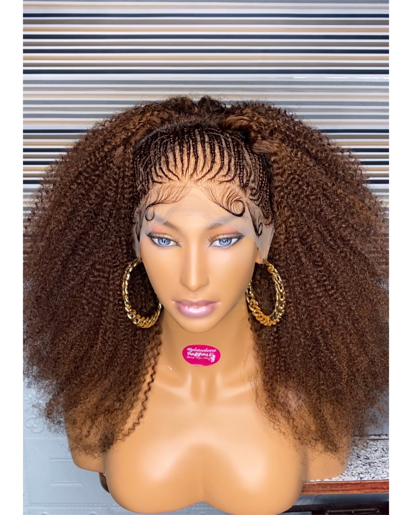 Afro kinky pop human hair wig