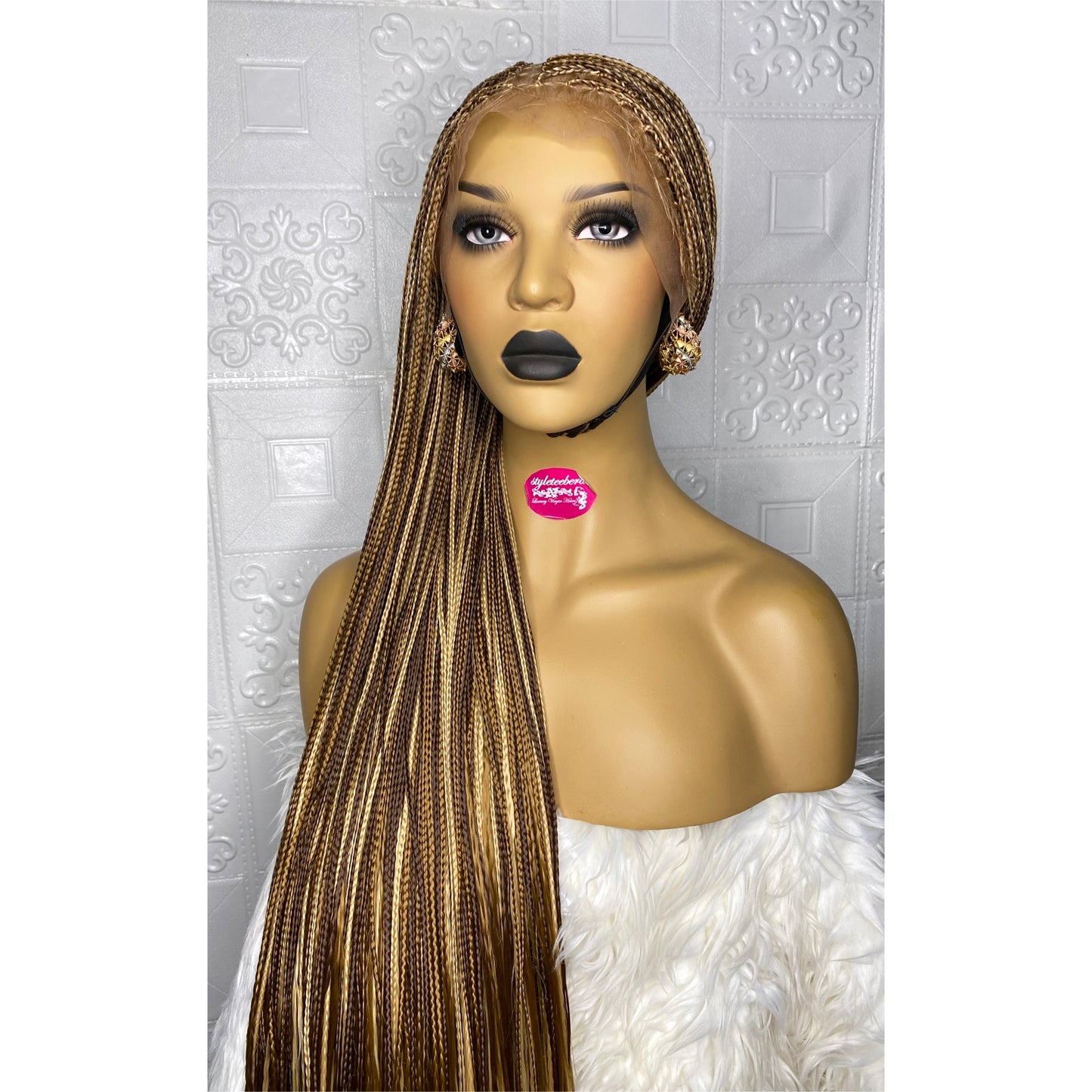 Silky Bone straight braid wig(blonde)