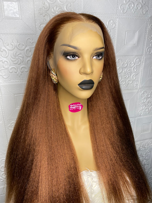 Havanah kinky straight wig(honey brown)