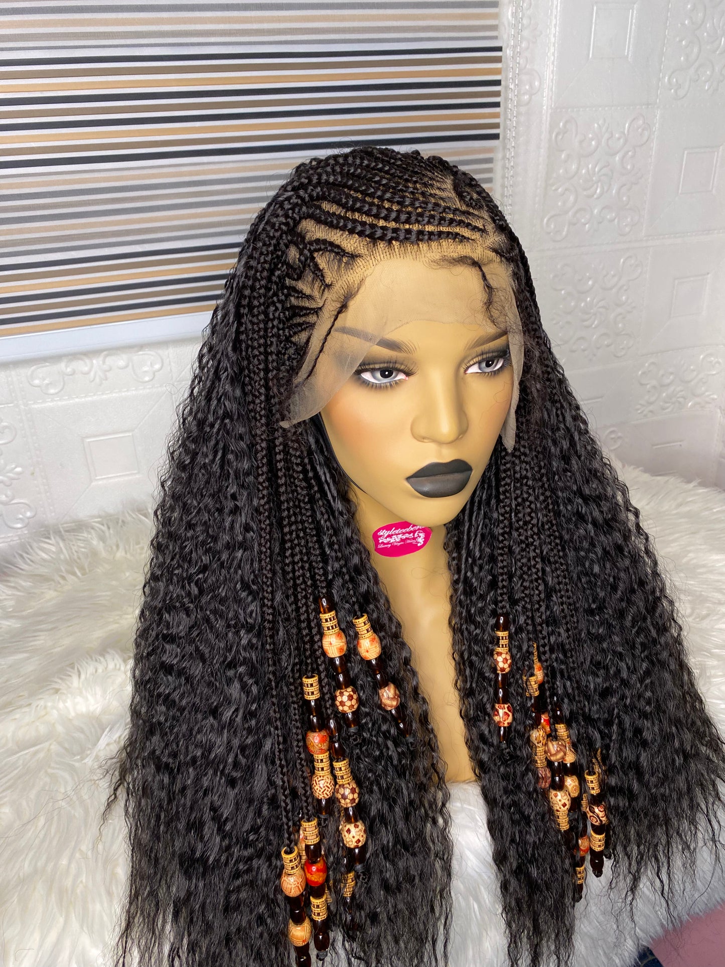 IND cornrow wig #1B