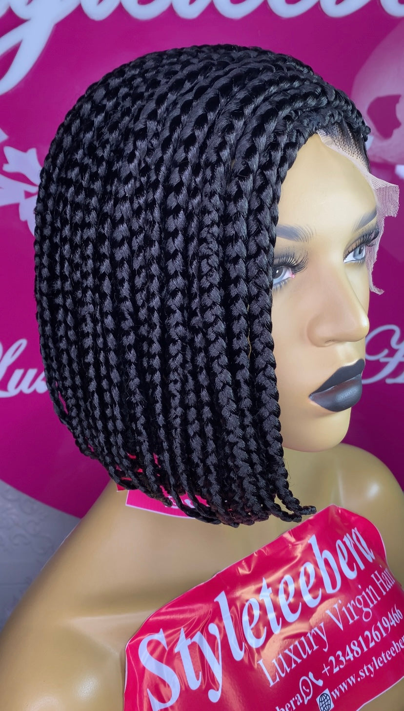 Bossy Medium Box Braid Bob Wig