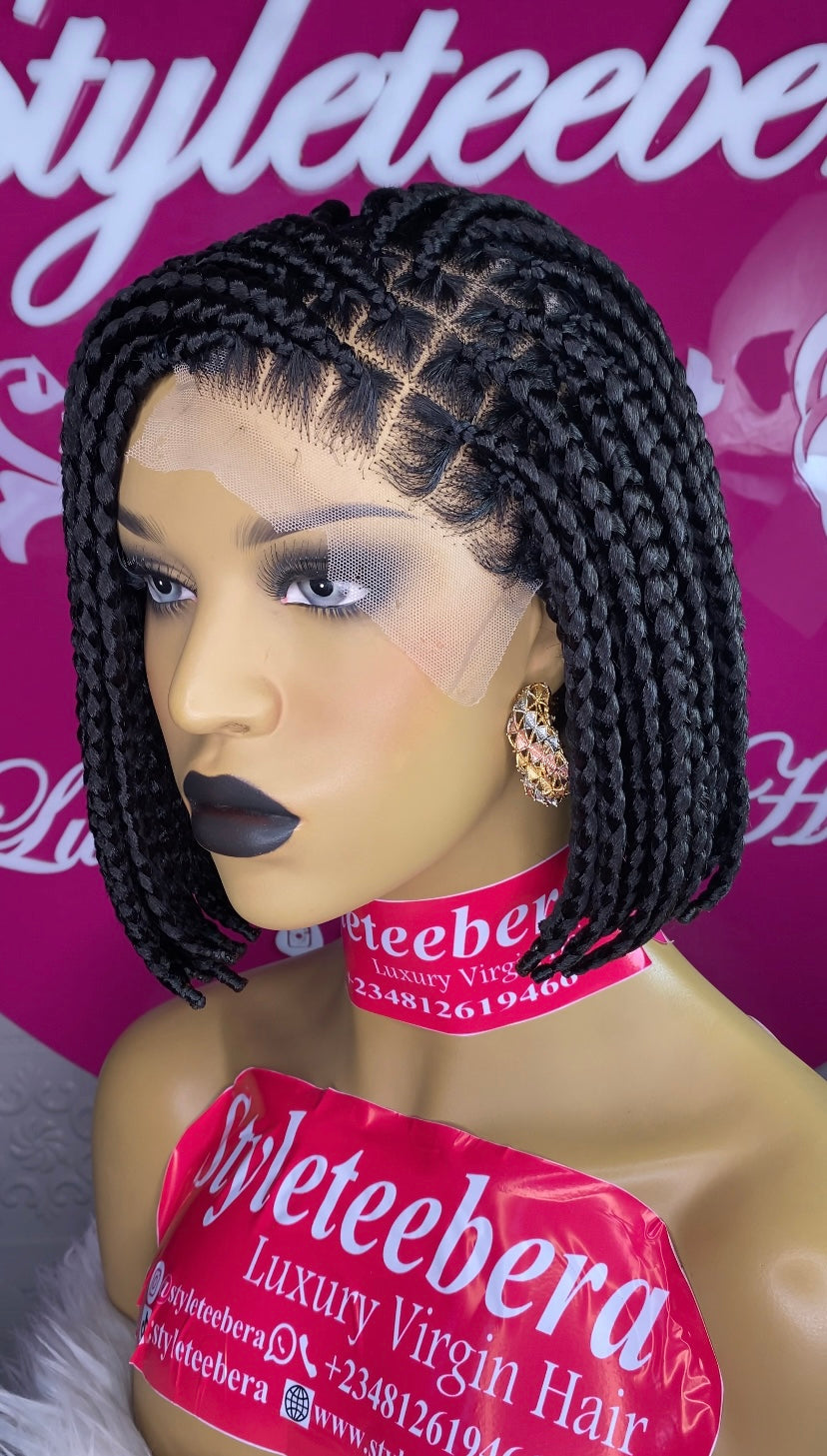 Bossy Medium Box Braid Bob Wig