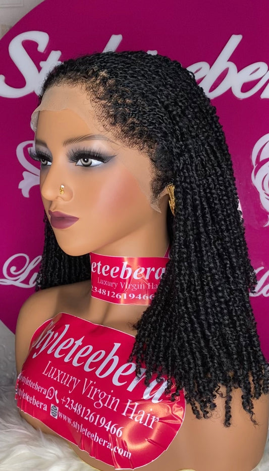 Nubian micro twist braid wig(black) 12 inches