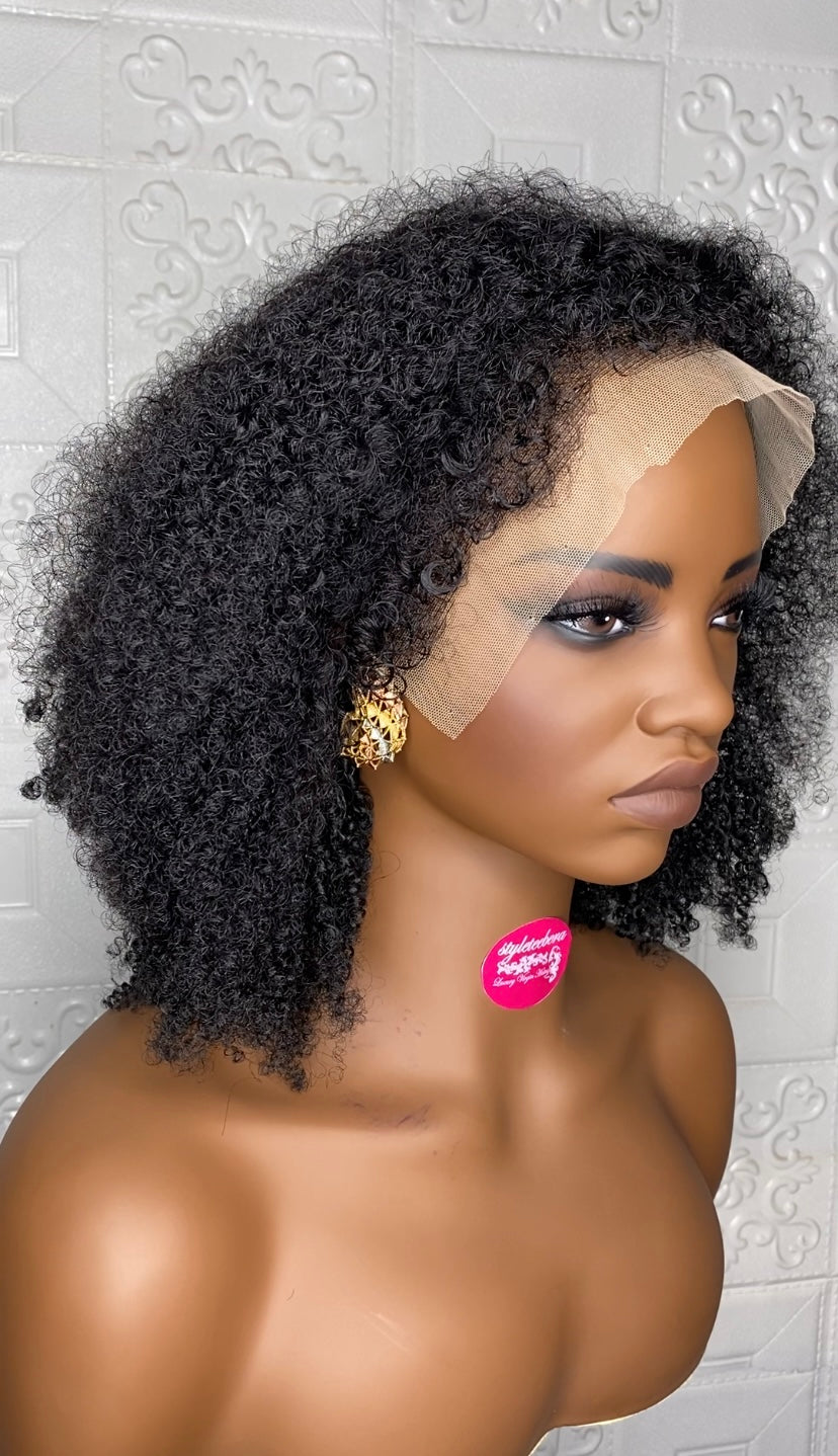 Tiny curly Afro(hybrid) wig