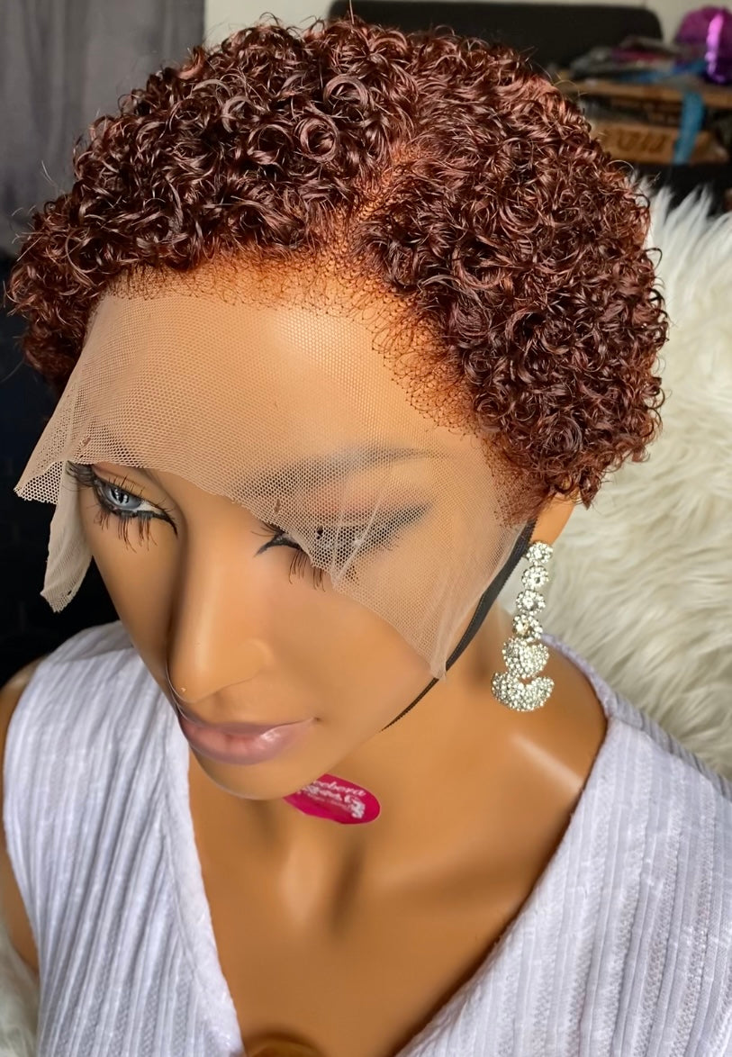 Low cut baby afro curly wig