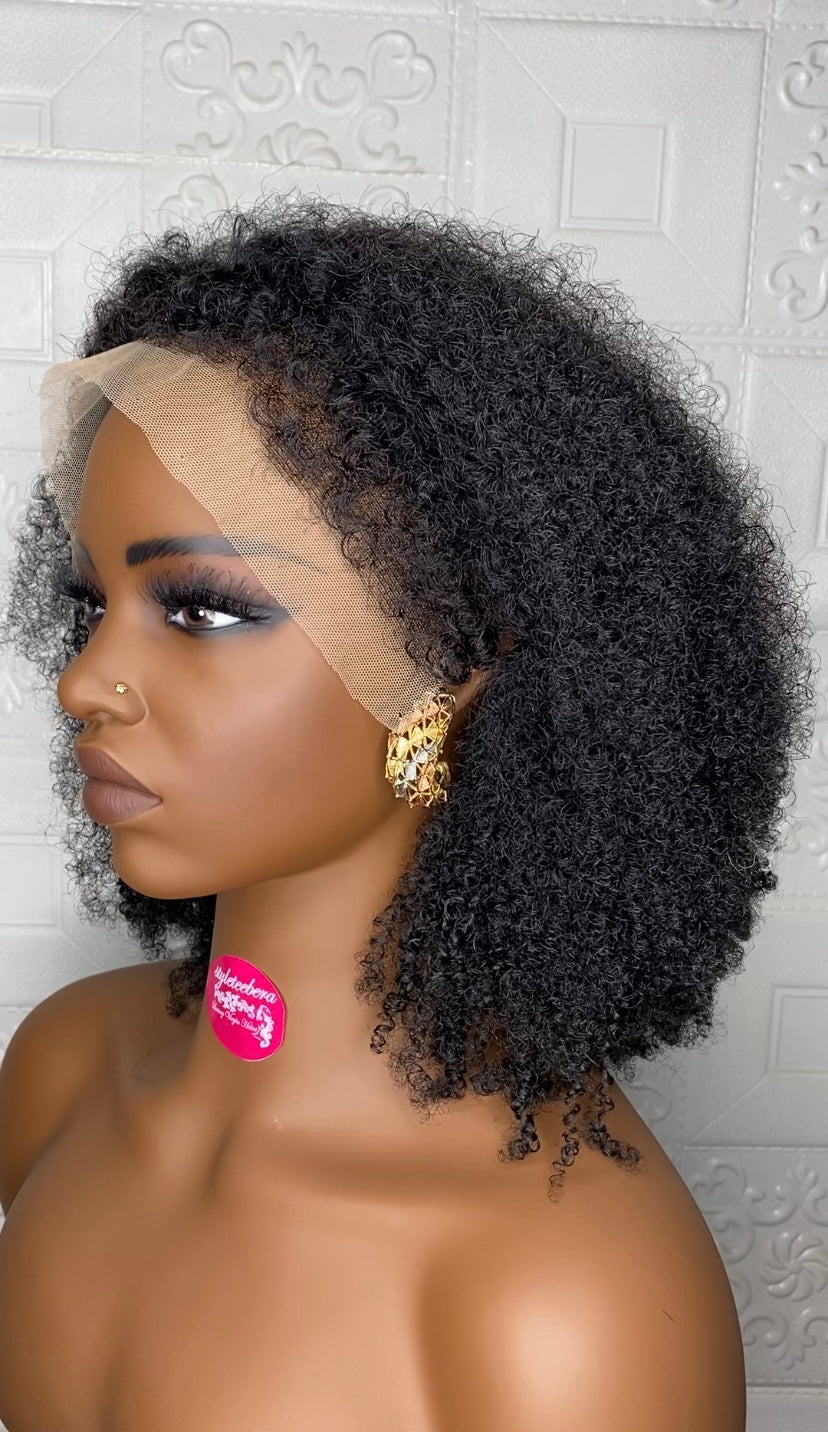 Tiny curly Afro(hybrid) wig