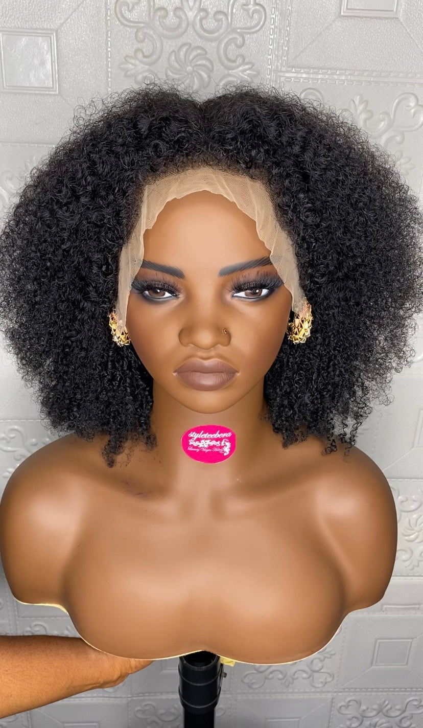 Tiny curly Afro(hybrid) wig