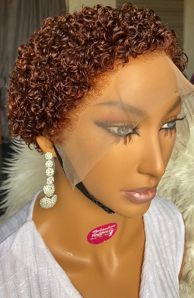 Low cut baby afro curly wig