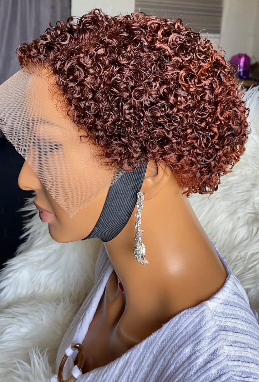 Low cut baby afro curly wig