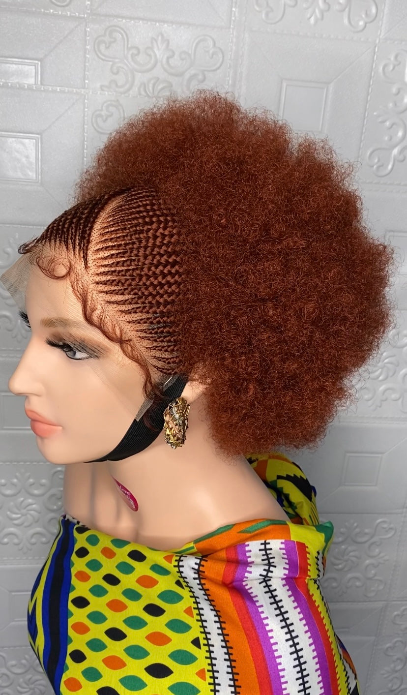 Afro pop(Auburn) braid wig