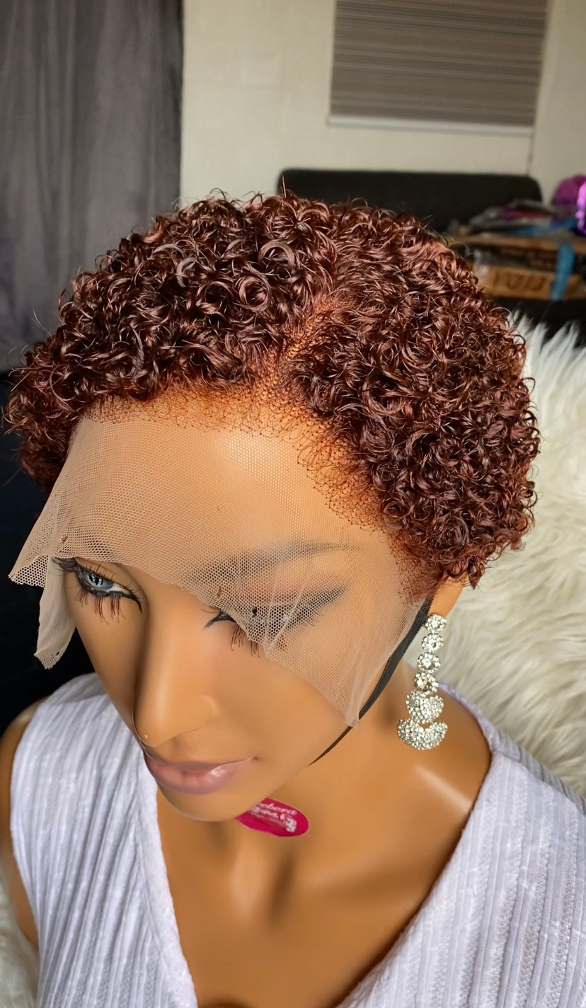 Low cut baby afro curly wig