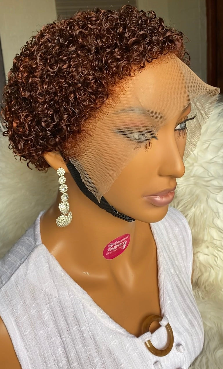 Low cut baby afro curly wig