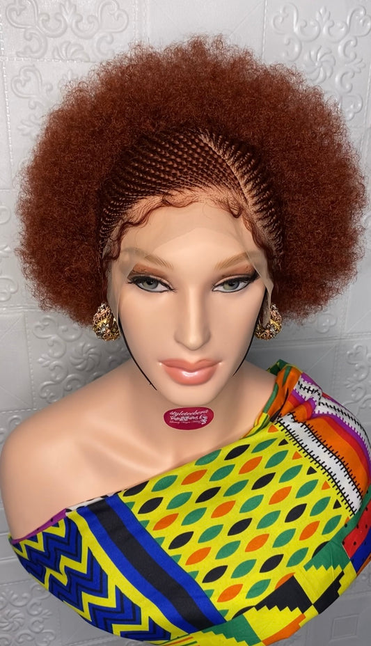 Afro pop(Auburn) braid wig
