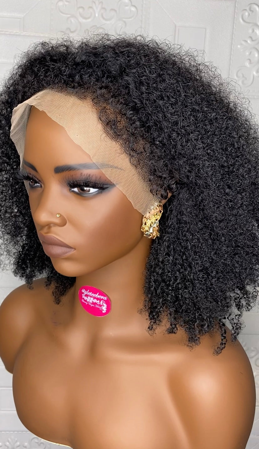 Tiny curly Afro(hybrid) wig