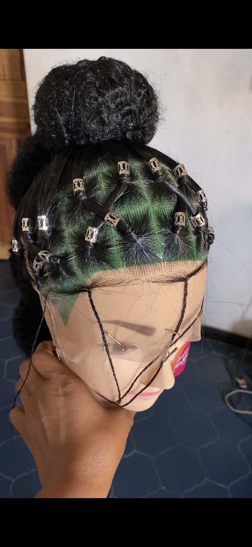 Bubble ponytail 360 kiddies lace wig