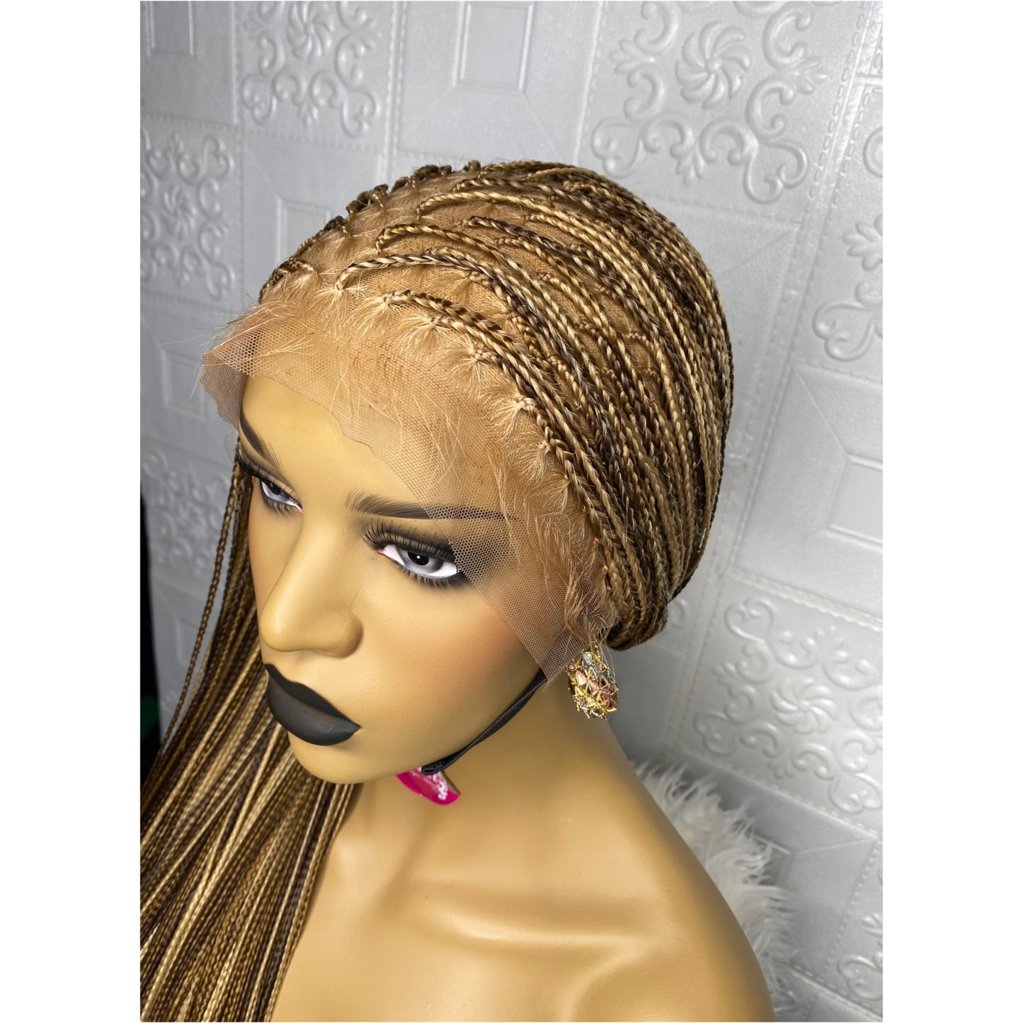 Silky Bone straight braid wig(blonde)