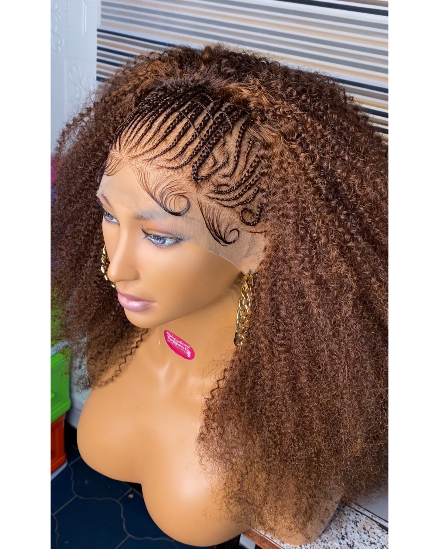 Afro kinky pop human hair wig