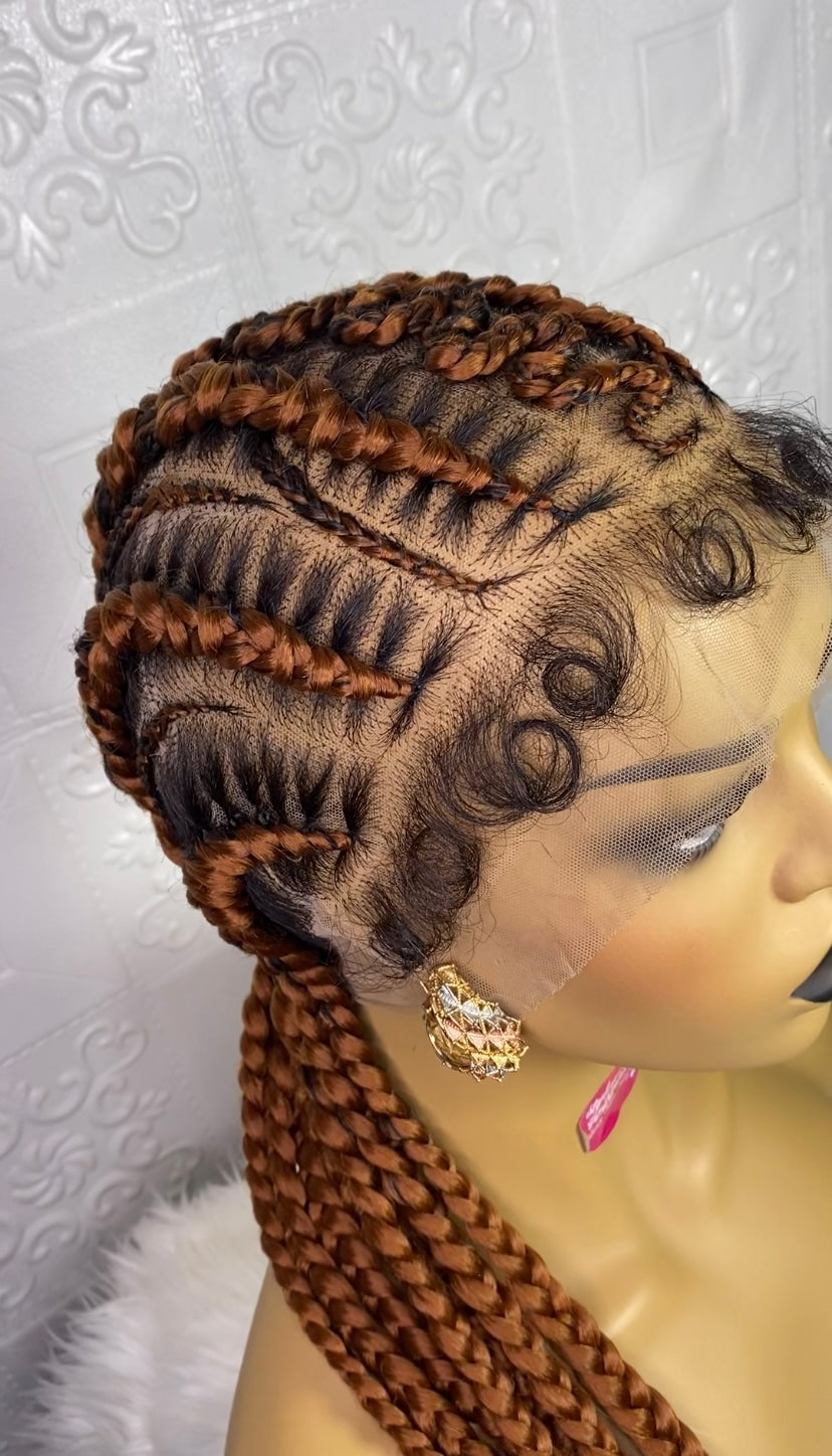 Stitch pattern cornrow braid wig Ginger 30 styleteebera