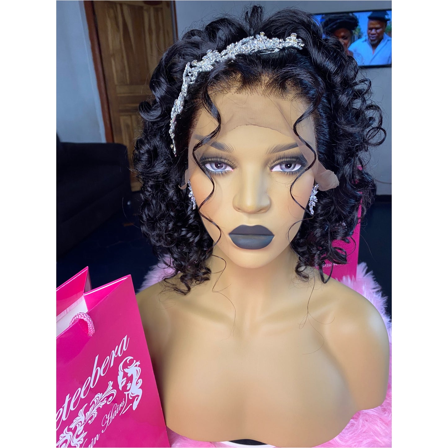 Bridal frontal lace wig