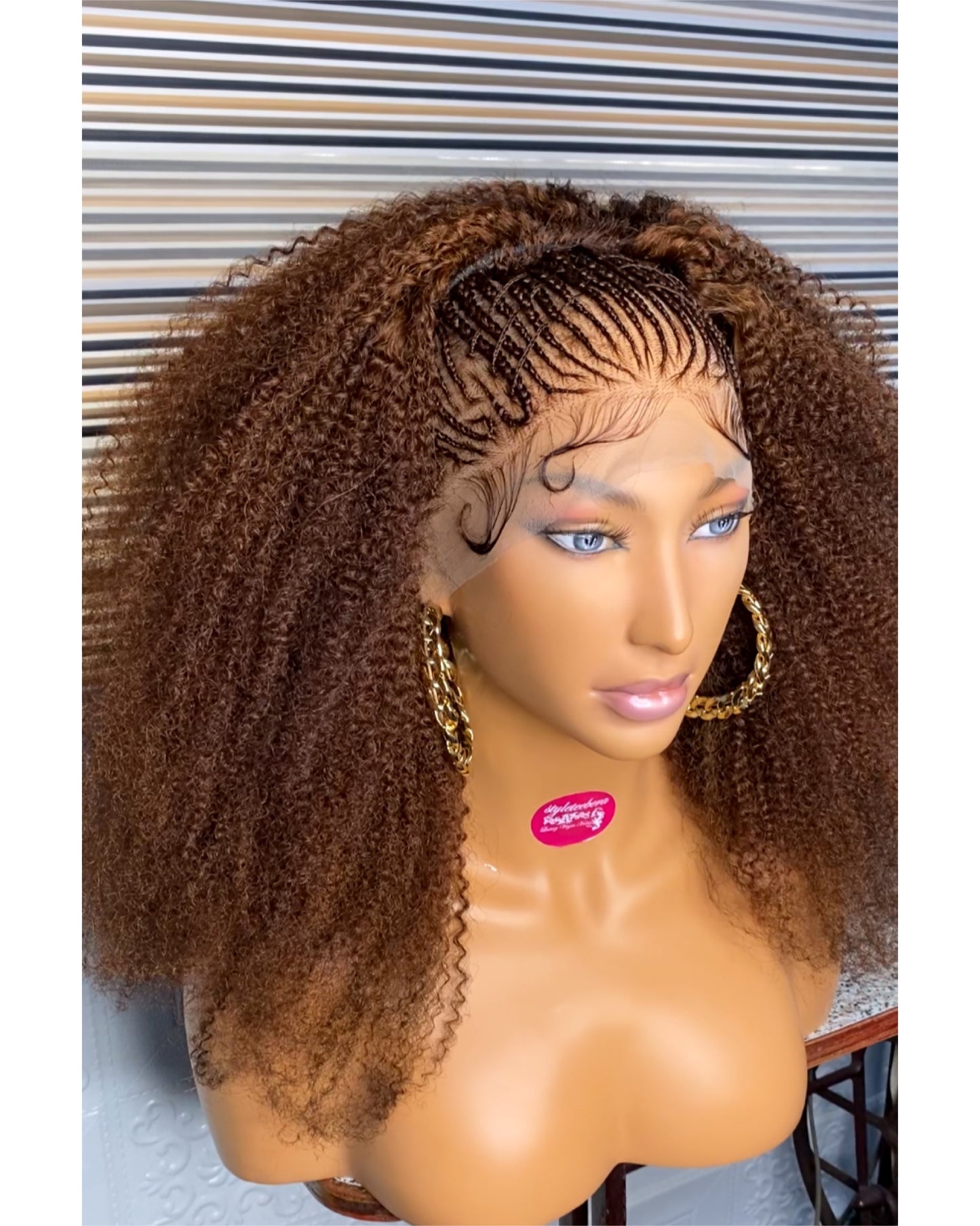 Afro kinky pop human hair wig