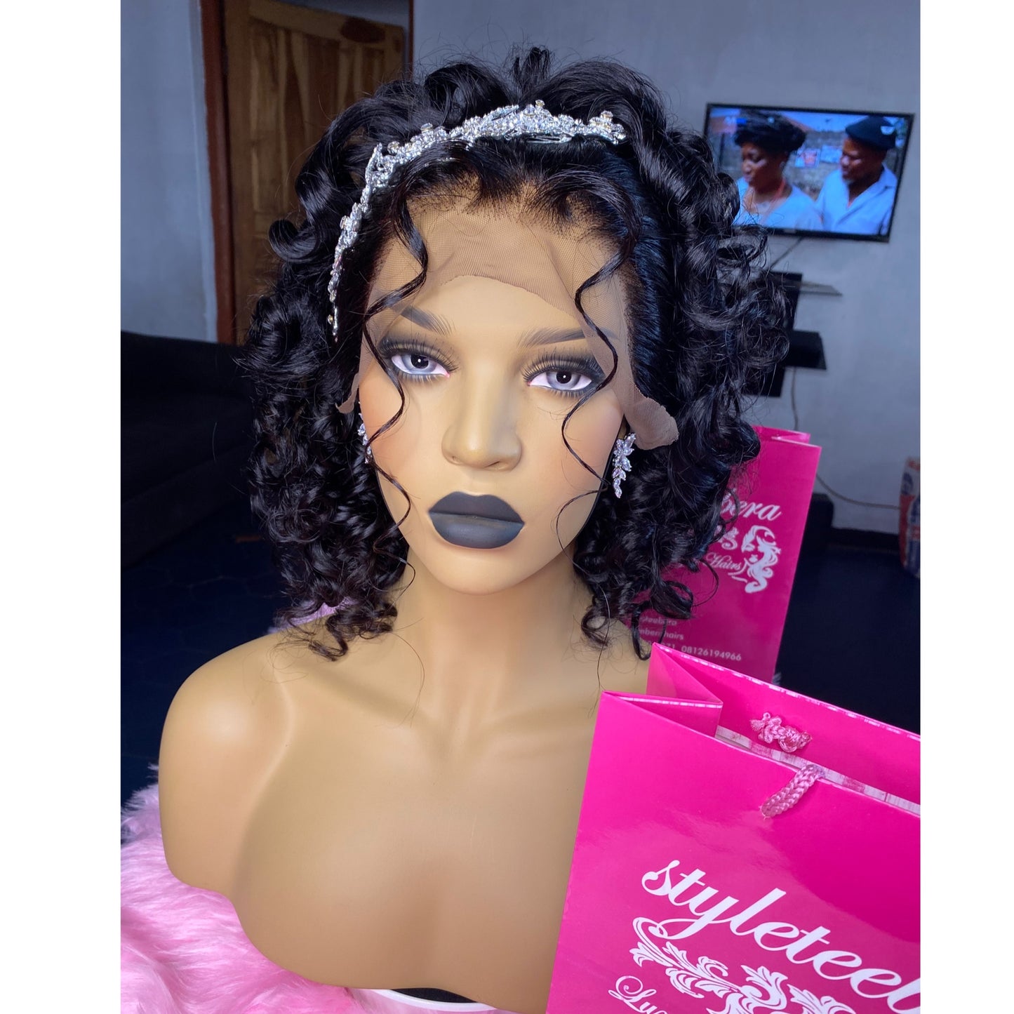 Bridal frontal lace wig