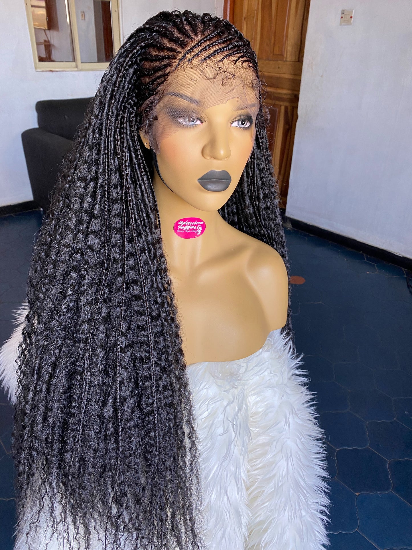 IND cornrow wig #1B