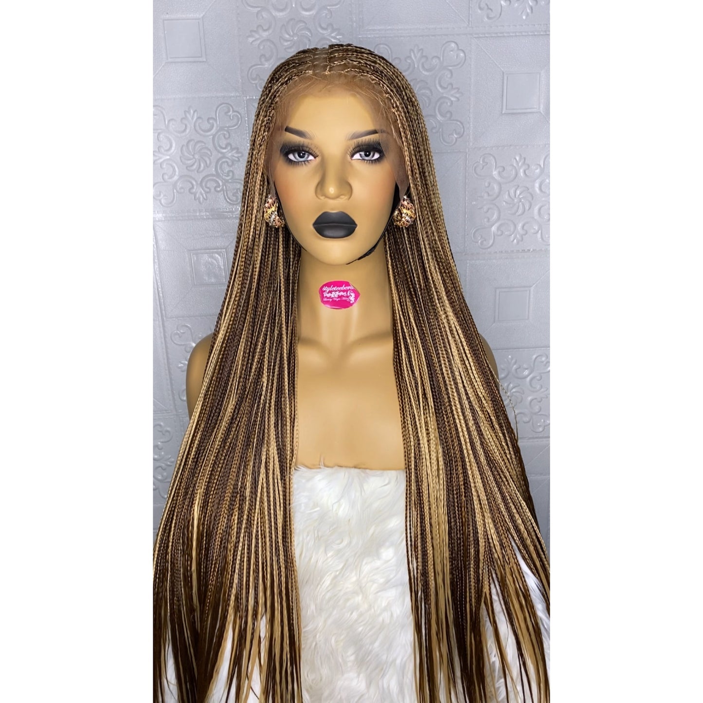 Silky Bone straight braid wig(blonde)