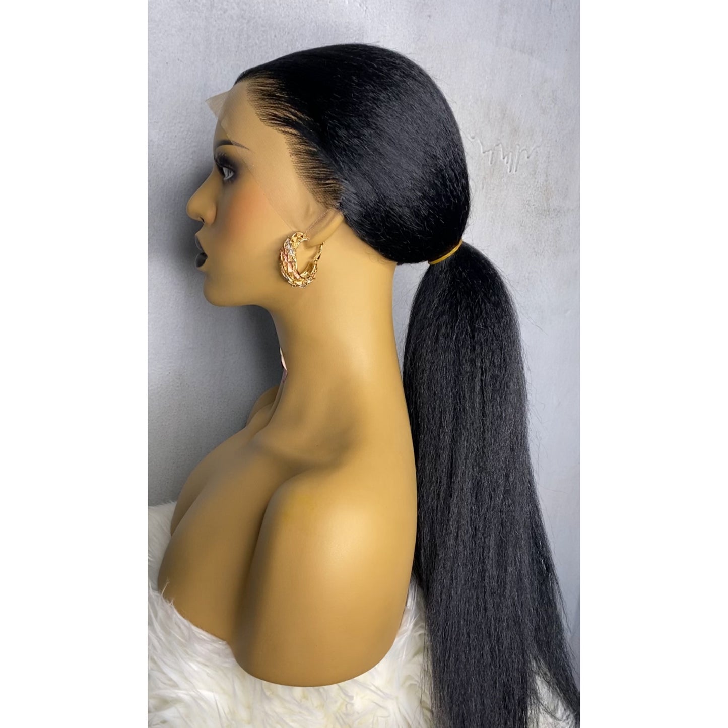 Havanah natural kinky straight wig(Jet black)