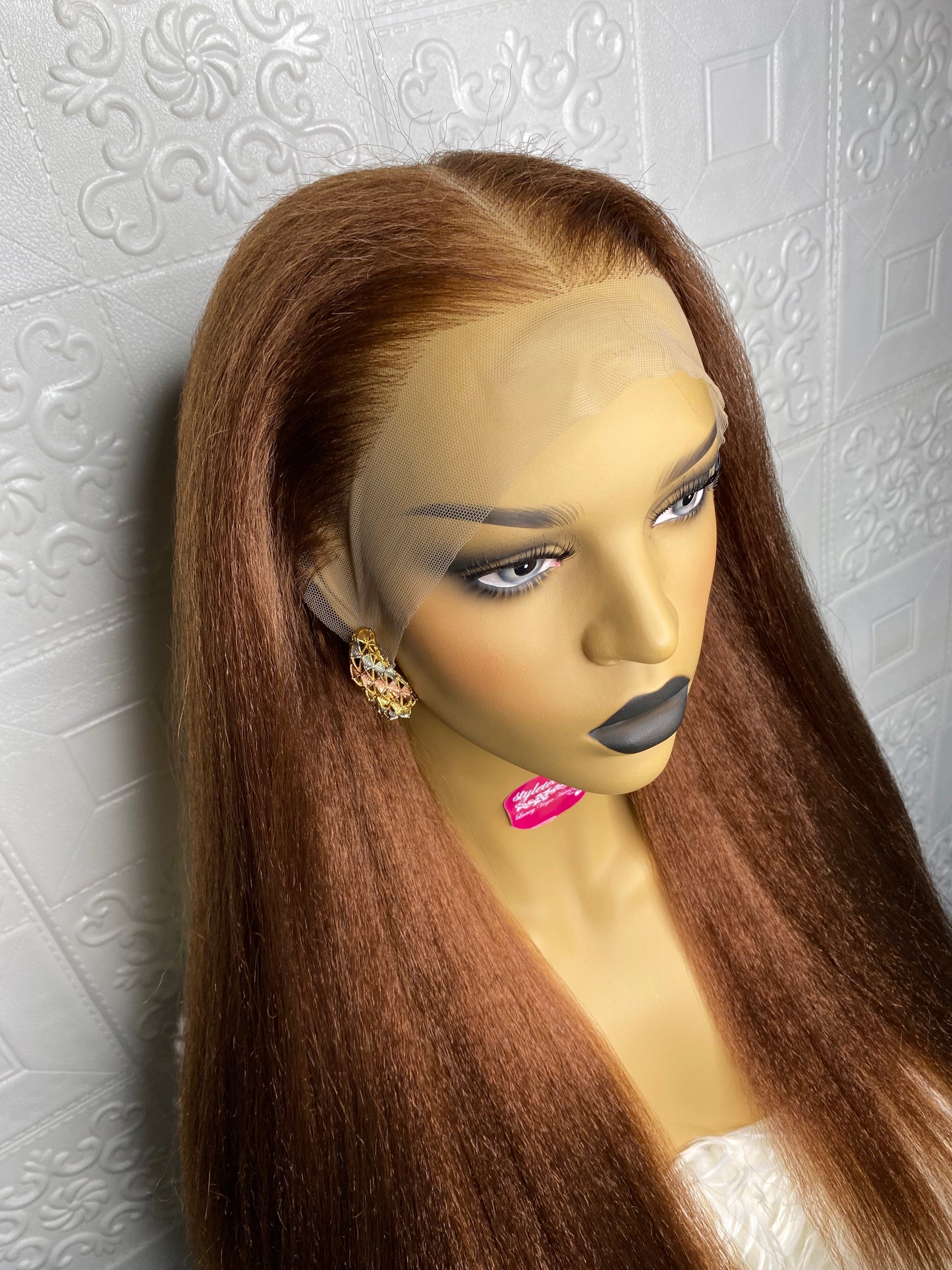 Havanah kinky straight wig(honey brown)